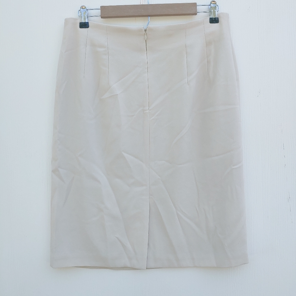 KTF by Kristinn Steinare Vintage Cream 2 Piece Jacket Suit Skirt Sz 14 - Picture 5 of 8